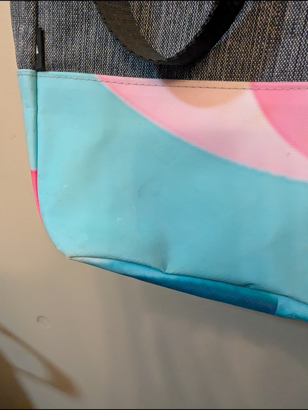 Rareform Cora Gray Tote with Blue and Pink Accent - Picture 4 of 8